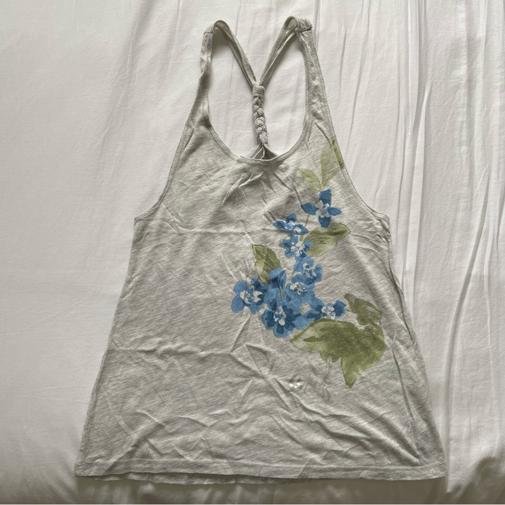 Abercrombie kids Blue and White Sleeveless Tank Top